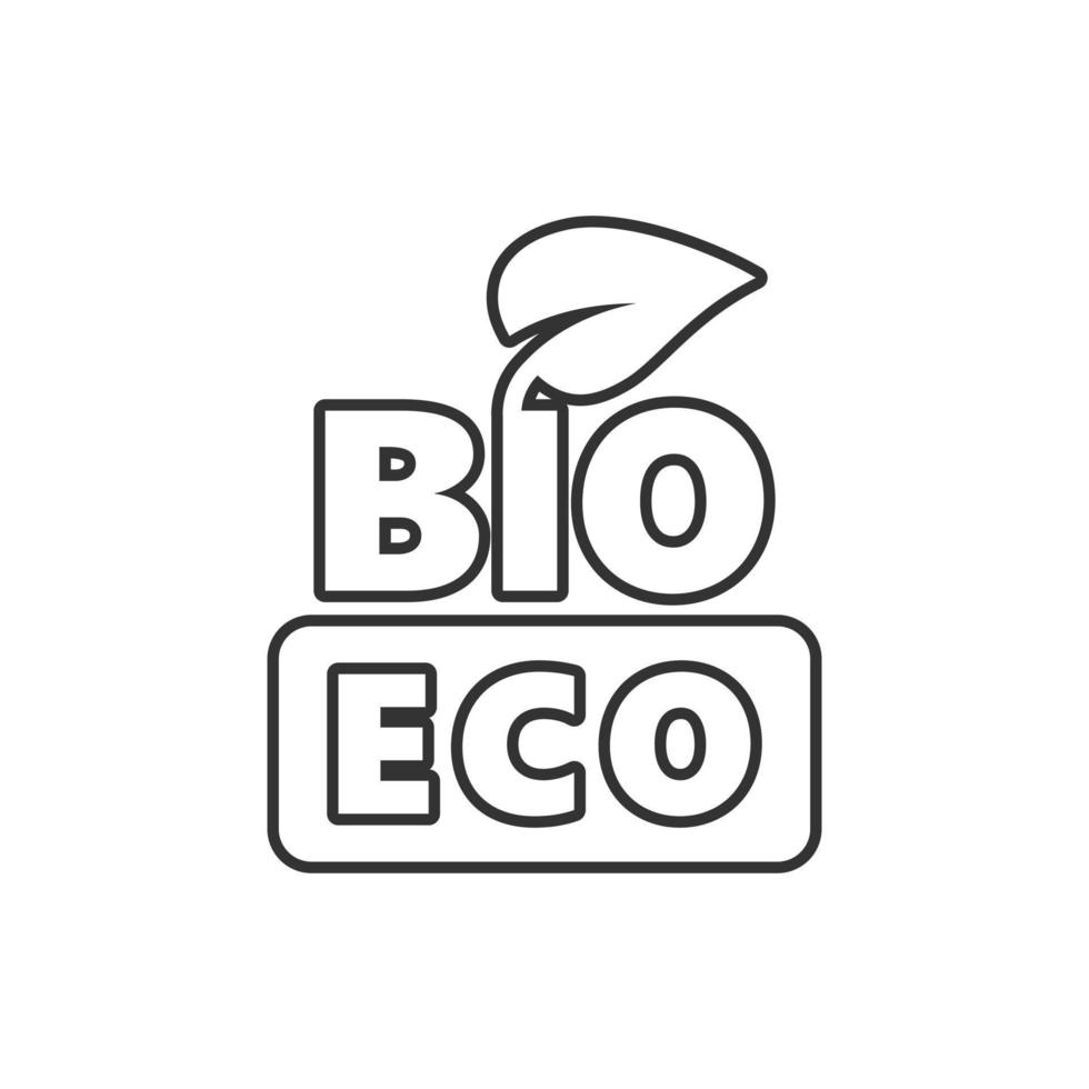 icône de produit naturel dans un style plat. bio, illustration vectorielle de badge écologique sur fond blanc isolé. concept d'entreprise de signe d'emblème végétalien. vecteur