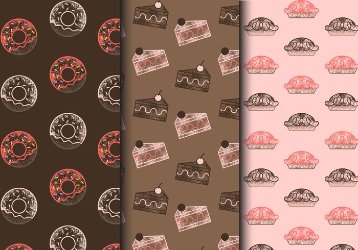 Motifs de bonbons vintage gratuits vecteur