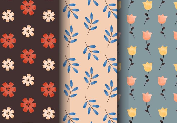 Free Floral Vintage Patterns vecteur