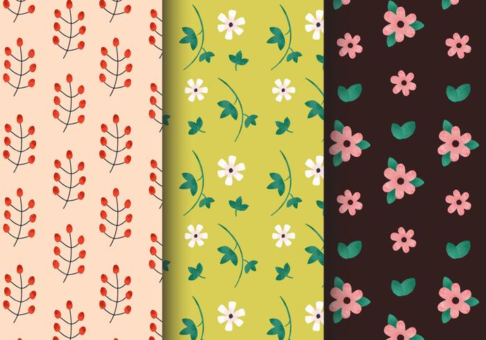 Free Floral Vintage Patterns vecteur