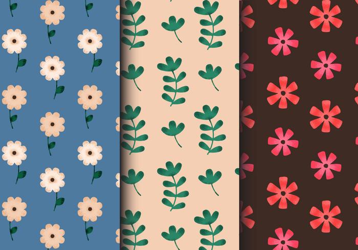 Free Floral Vintage Patterns vecteur