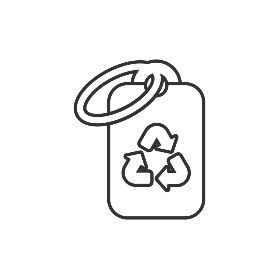 icône d'étiquette de prix dans un style plat. illustration vectorielle de recyclage bio sur fond blanc isolé. concept d'entreprise de signe d'écologie. vecteur