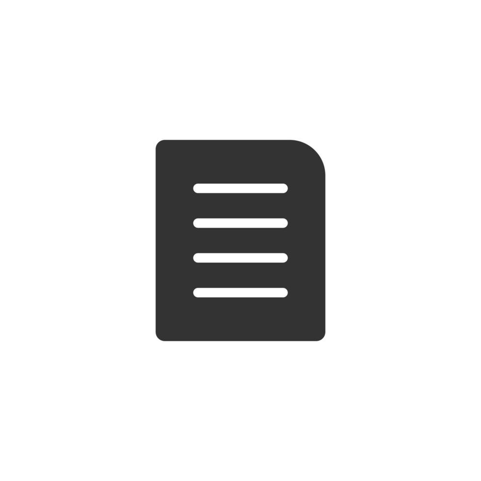 icône de document de contrat dans un style plat. rapport dossier timbre illustration vectorielle sur fond isolé. concept d'entreprise de signe de feuille de papier. vecteur