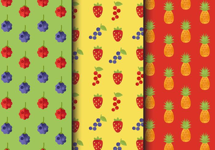 Motifs de fruits vintage gratuits vecteur