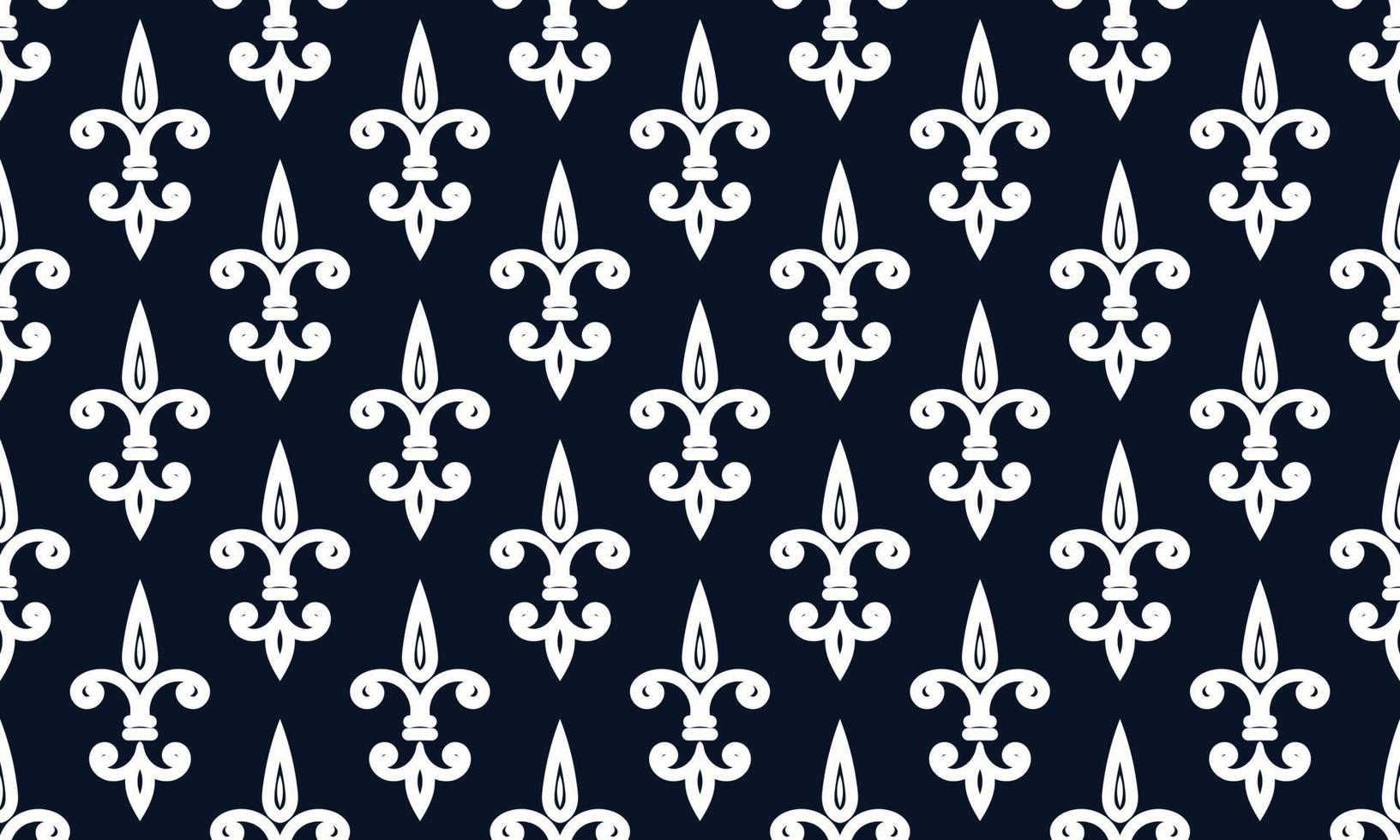 damassé fleur de lys frontière vecteur motif sans couture fond d'écran fleur de lis motif texture numérique conception pour impression imprimable tissu saree frontière.