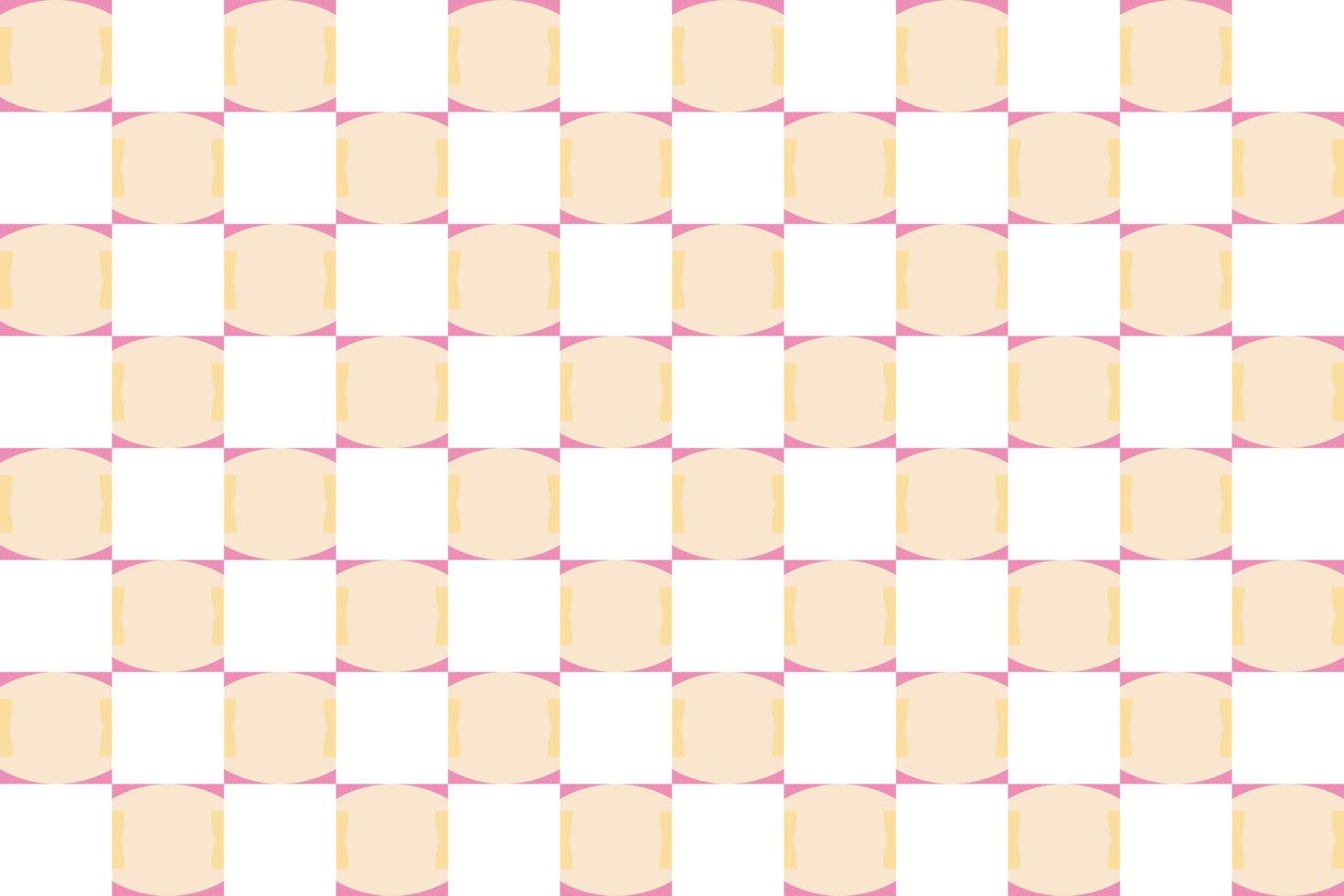 les vecteurs d'illustrations de motifs géométriques en damier sont entourés sur les quatre côtés par un damier d'une couleur différente. vecteur