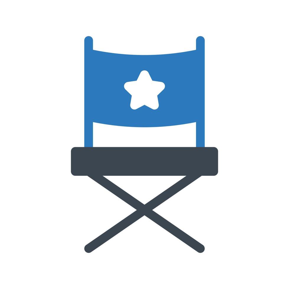 illustration vectorielle de chaise de cinéma sur fond.symboles de qualité premium.icônes vectorielles pour le concept et la conception graphique. vecteur