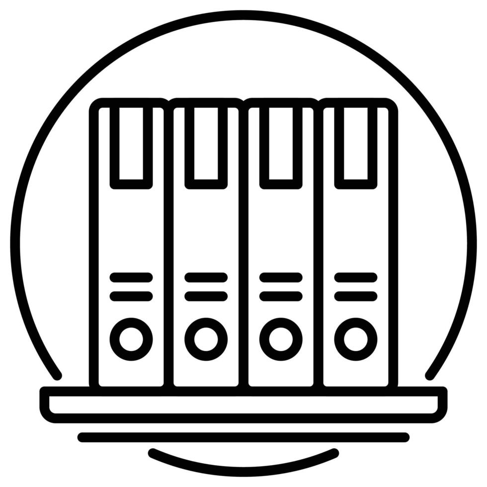 icône de contour pour la bibliothèque de livres. vecteur