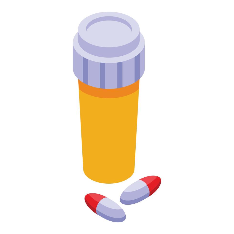 vecteur isométrique d'icône de capsules médicales. pilule de pharmacie