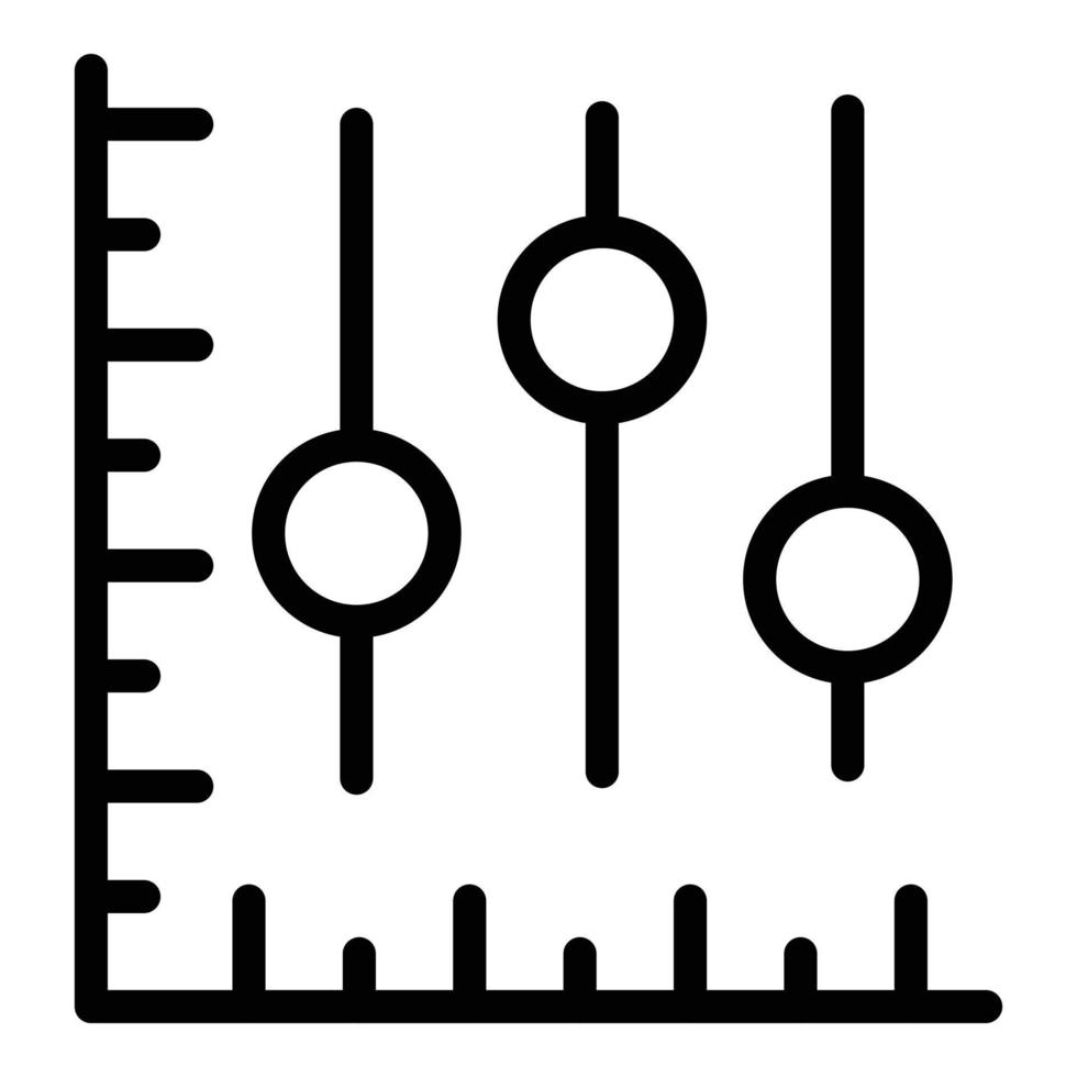 icône de graphique de commerce, style de contour vecteur