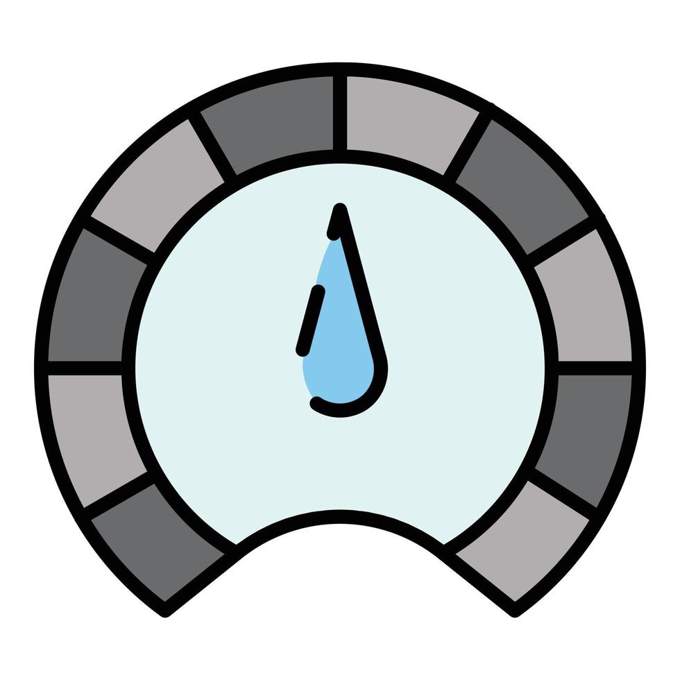 vecteur de contour de couleur d'icône de tachymètre moyen