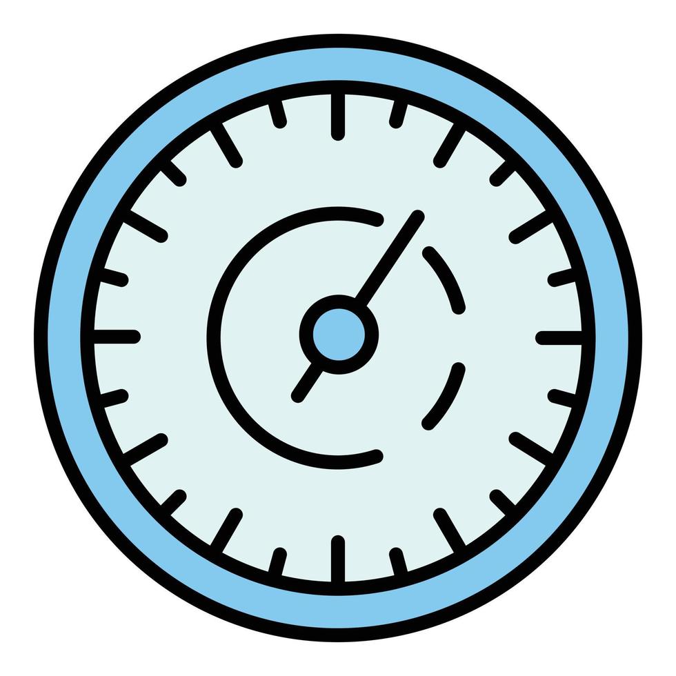 vecteur de contour de couleur d'icône de compteur de vitesse rétro