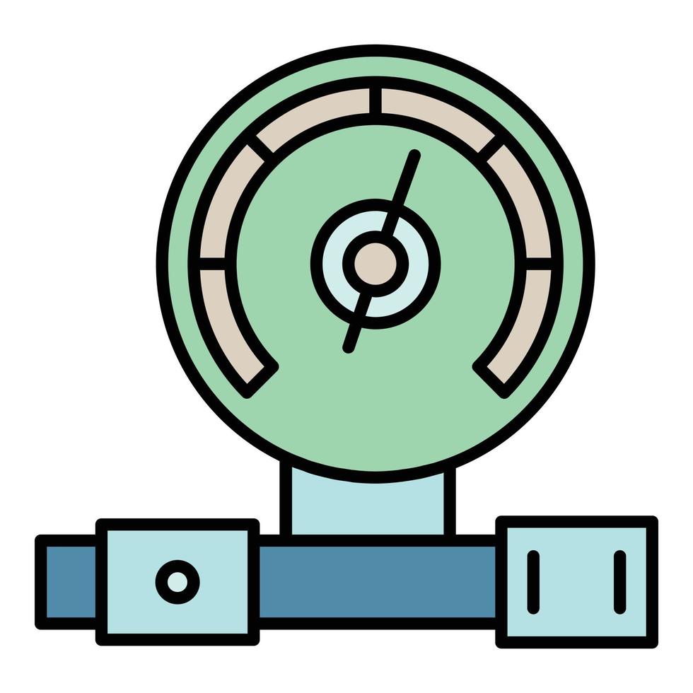 vecteur de contour de couleur d'icône de jauge d'huile