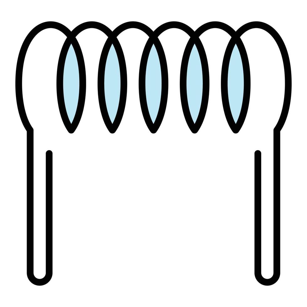 vecteur de contour de couleur d'icône de bobine magnétique