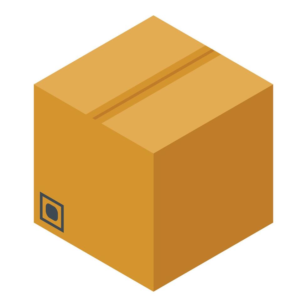 icône de stockage de boîtes à colis, style isométrique vecteur