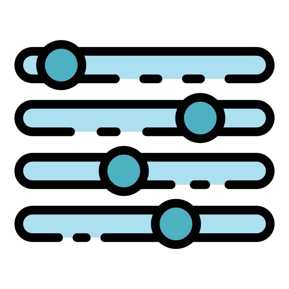 vecteur de contour de couleur de l'icône de l'application d'égaliseur