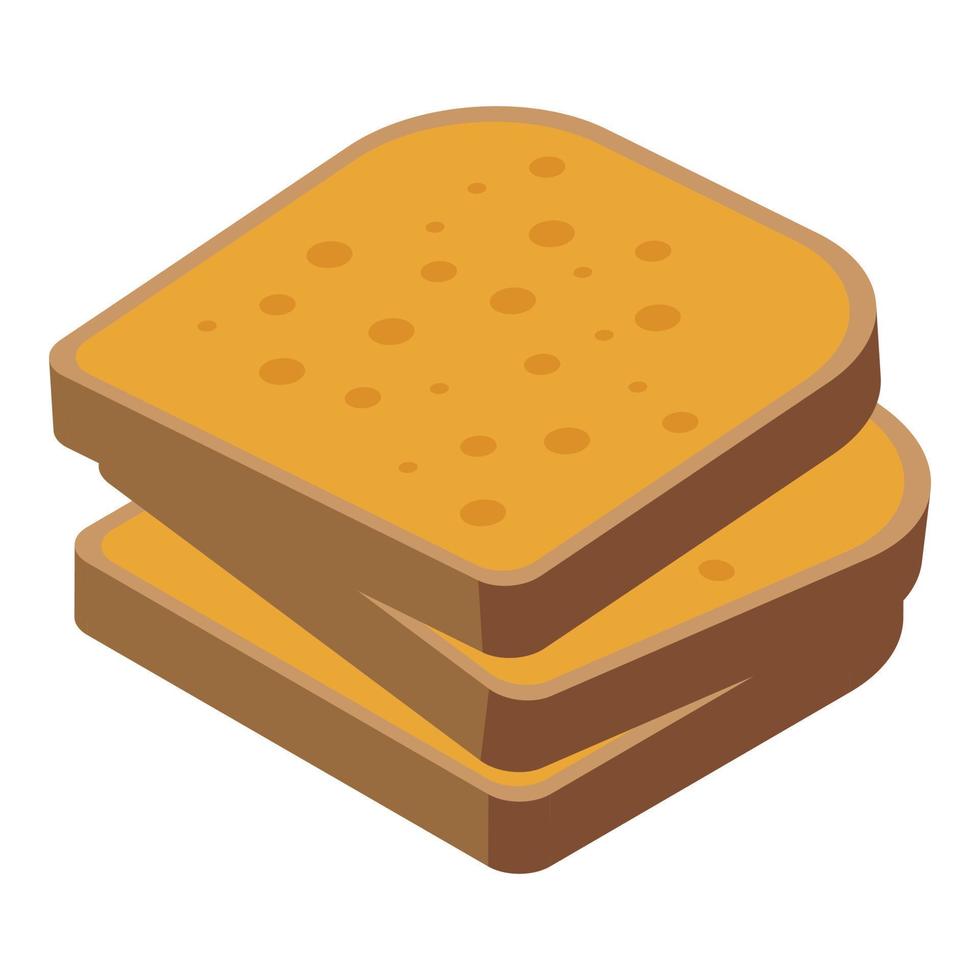 icône sandwich, style isométrique vecteur