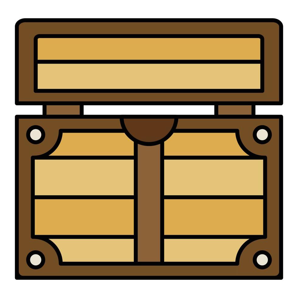 vecteur de contour de couleur de l'icône de la poitrine douaire