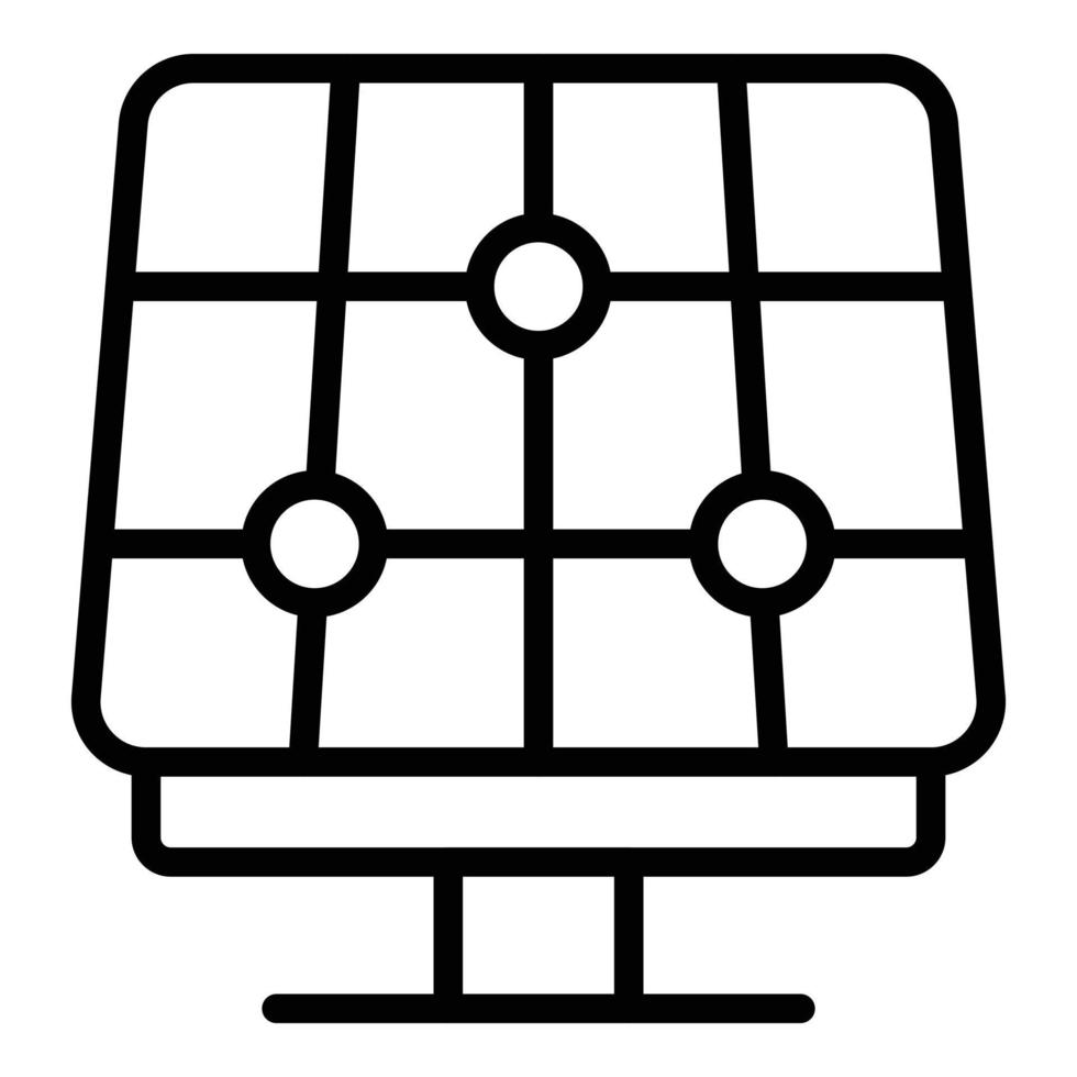 vecteur de contour d'icône de panneau d'énergie solaire. Energie solaire