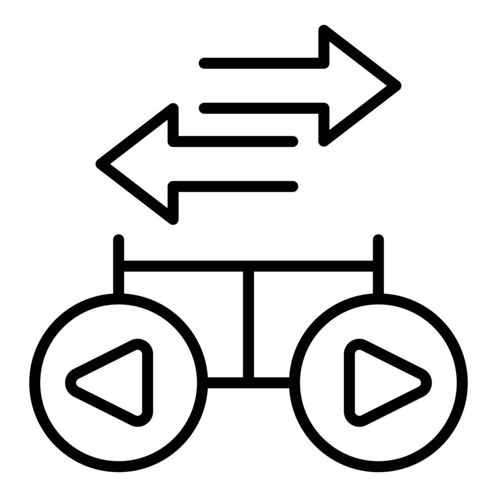 vecteur de contour d'icône de données agiles. ambiguïté vuca