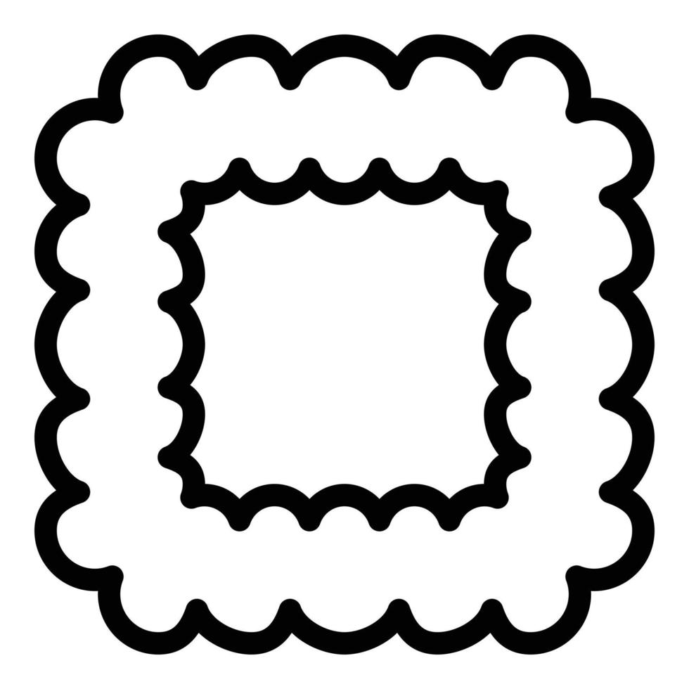 icône de cuisine de raviolis, style de contour vecteur