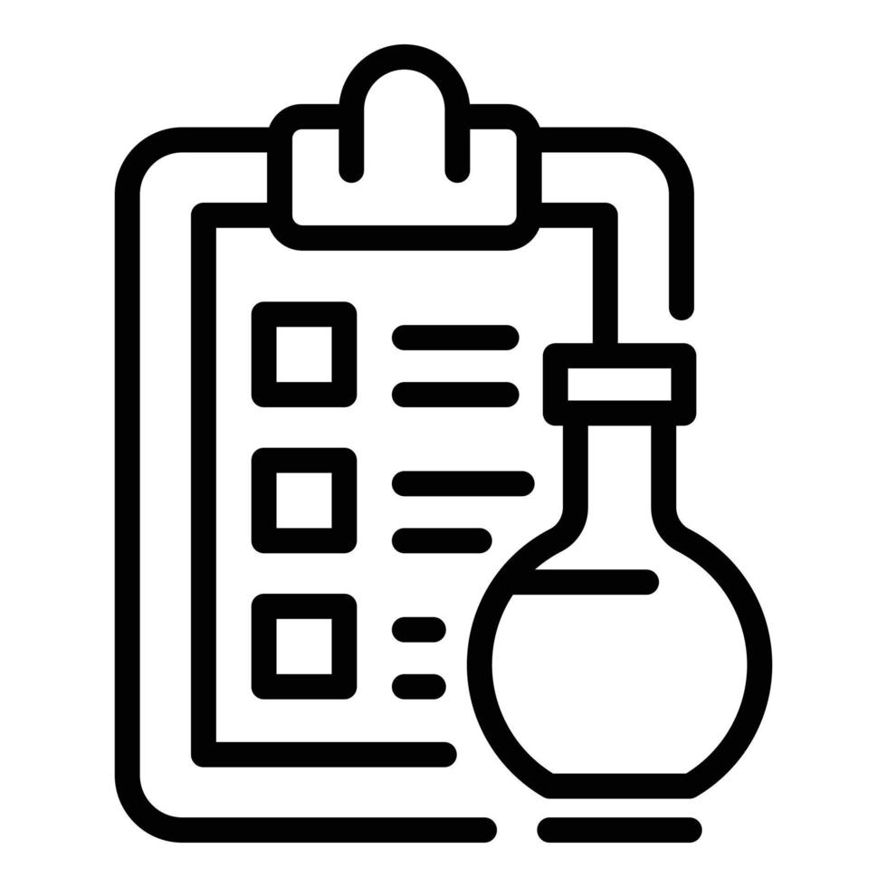 icône de presse-papiers vétérinaire, style de contour vecteur