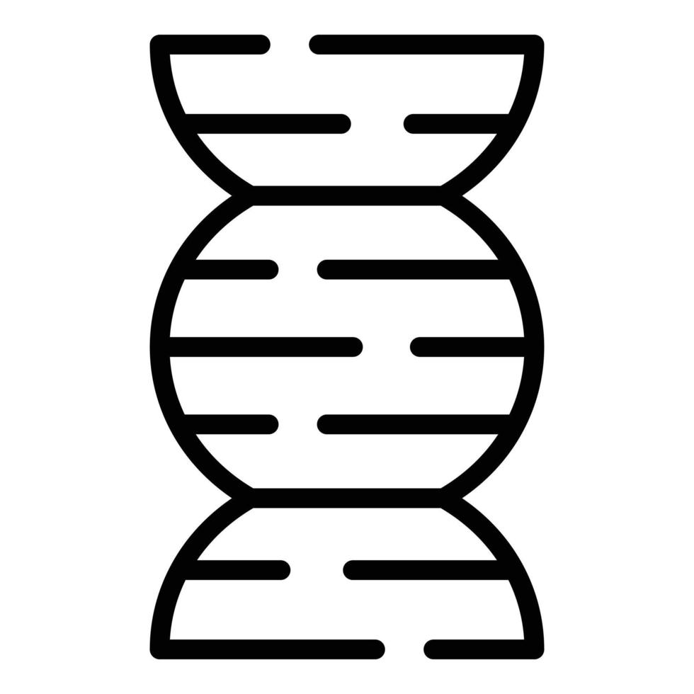 icône d'adn de clinique vétérinaire, style de contour vecteur