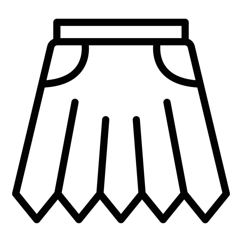 icône de jupe de mercerie, style de contour vecteur