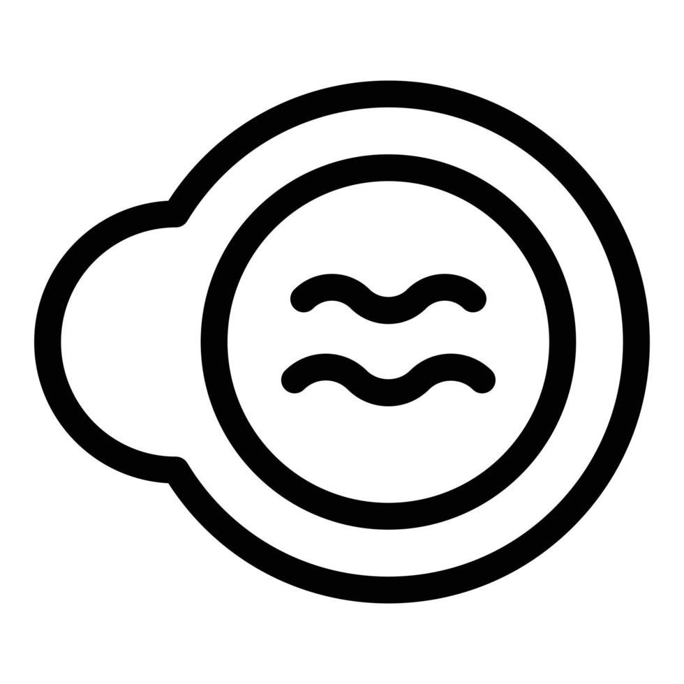 icône de plaque de sauce soja, style de contour vecteur