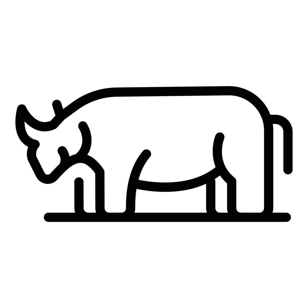 icône d'animaux de safari, style de contour vecteur