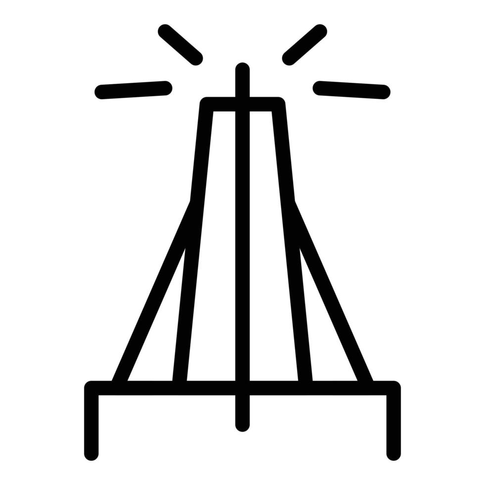 icône de l'industrie pétrolière, style de contour vecteur