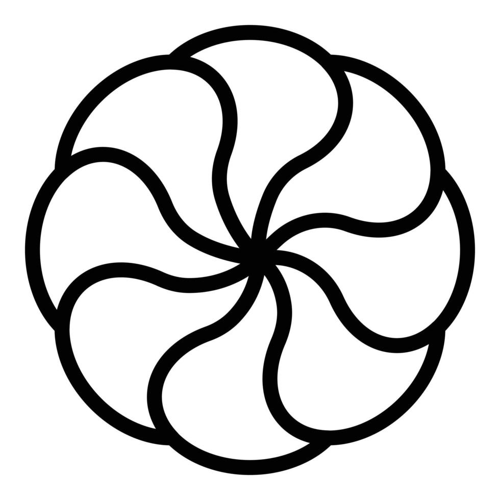 icône de portion de wasabi, style de contour vecteur