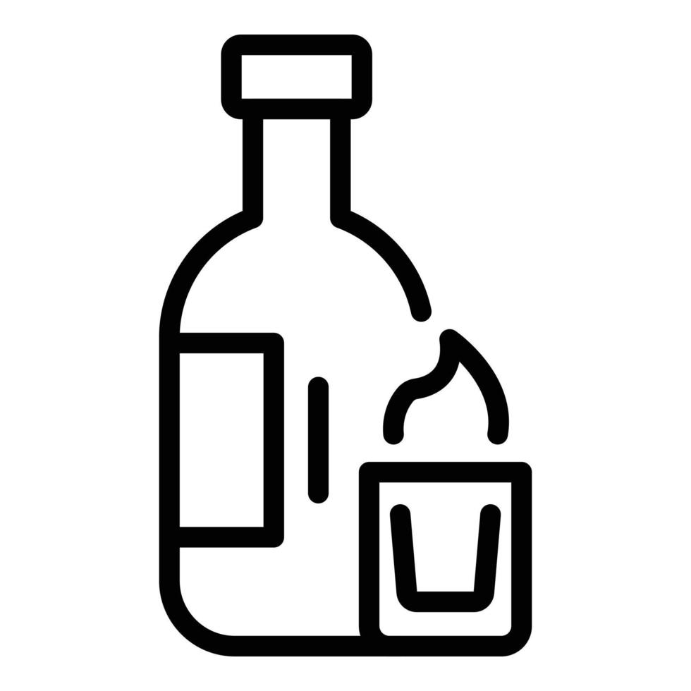icône de boisson de fête, style de contour vecteur