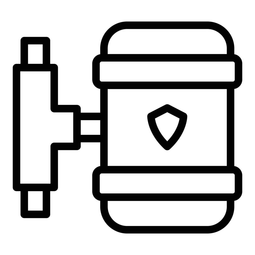 icône de purification de l'eau, style de contour vecteur