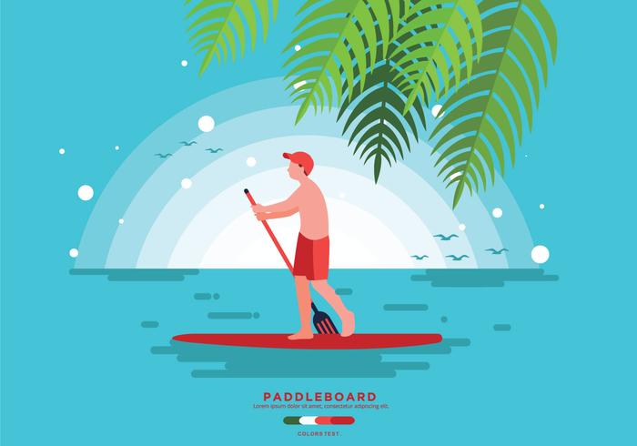 Vecteur paddleboard gratuit