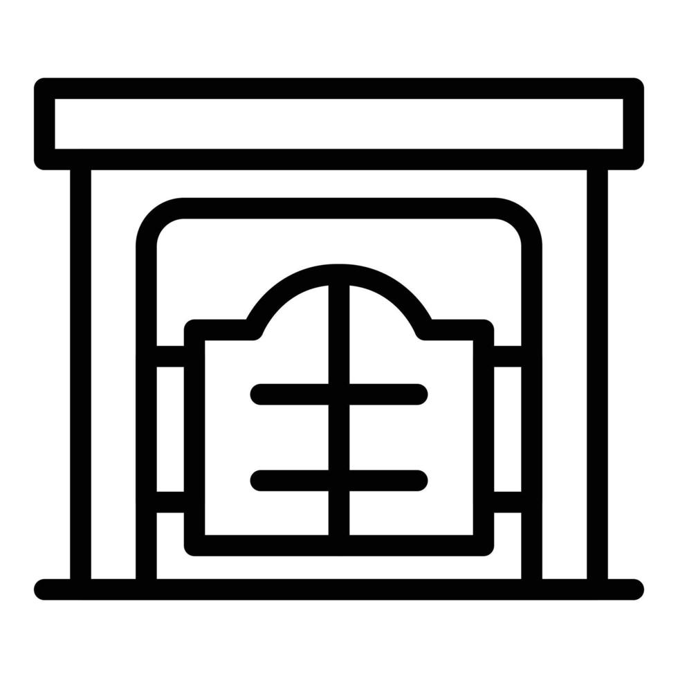 icône de porte de ranch, style de contour vecteur