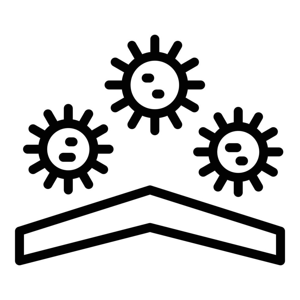 bloquer l'icône des virus, style de contour vecteur