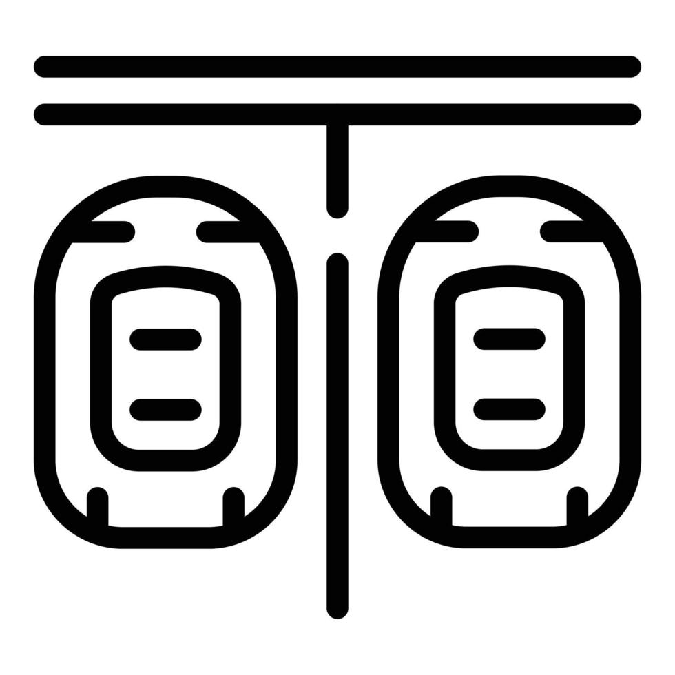 icône de parking, style de contour vecteur