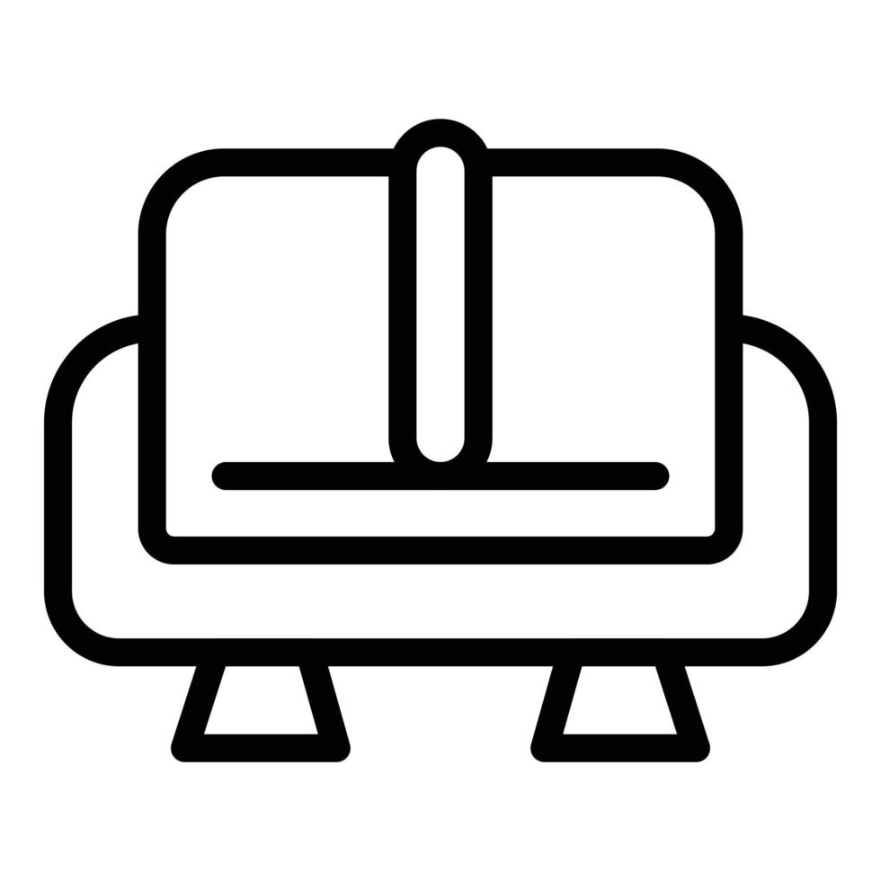 icône de canapé de repos de salon, style de contour vecteur
