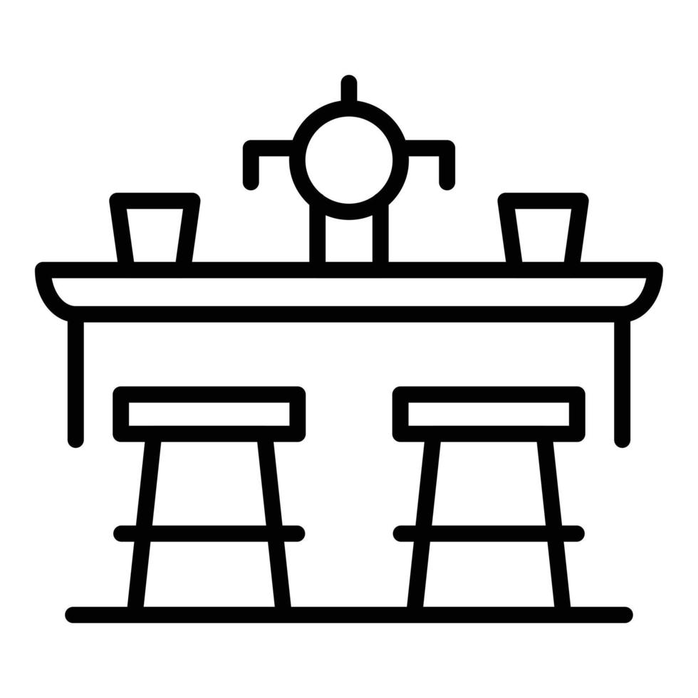 icône de compteur de bière, style de contour vecteur