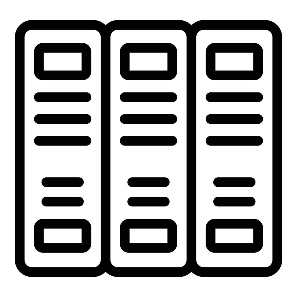 icône de rapport d'activité de dossiers, style de contour vecteur