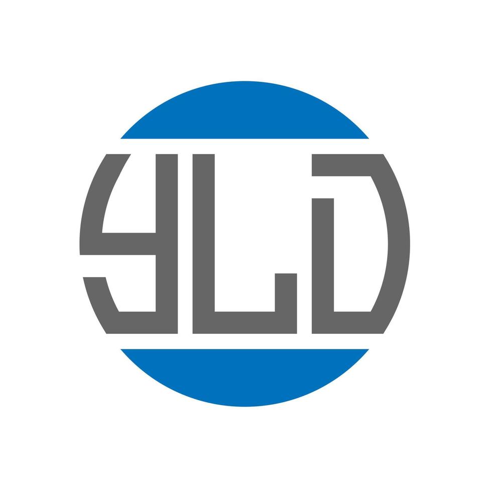 création de logo de lettre yld sur fond blanc. concept de logo de cercle d'initiales créatives yld. conception de lettre yld. vecteur