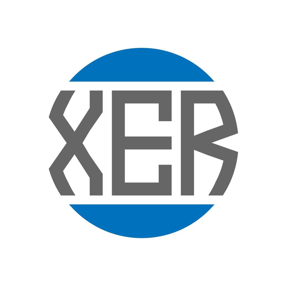création de logo de lettre xer sur fond blanc. concept de logo de cercle d'initiales créatives xer. conception de lettre xer. vecteur