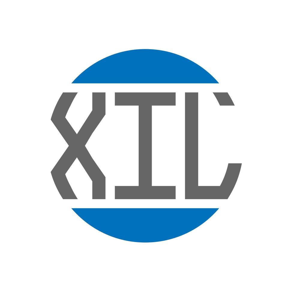 création de logo de lettre xil sur fond blanc. concept de logo de cercle d'initiales créatives xil. conception de lettre xil. vecteur