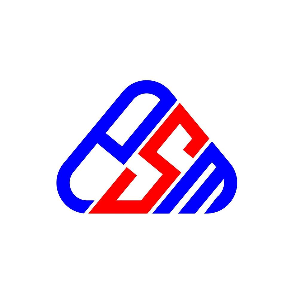 création de logo de lettre psm avec graphique vectoriel, logo psm simple et moderne. vecteur