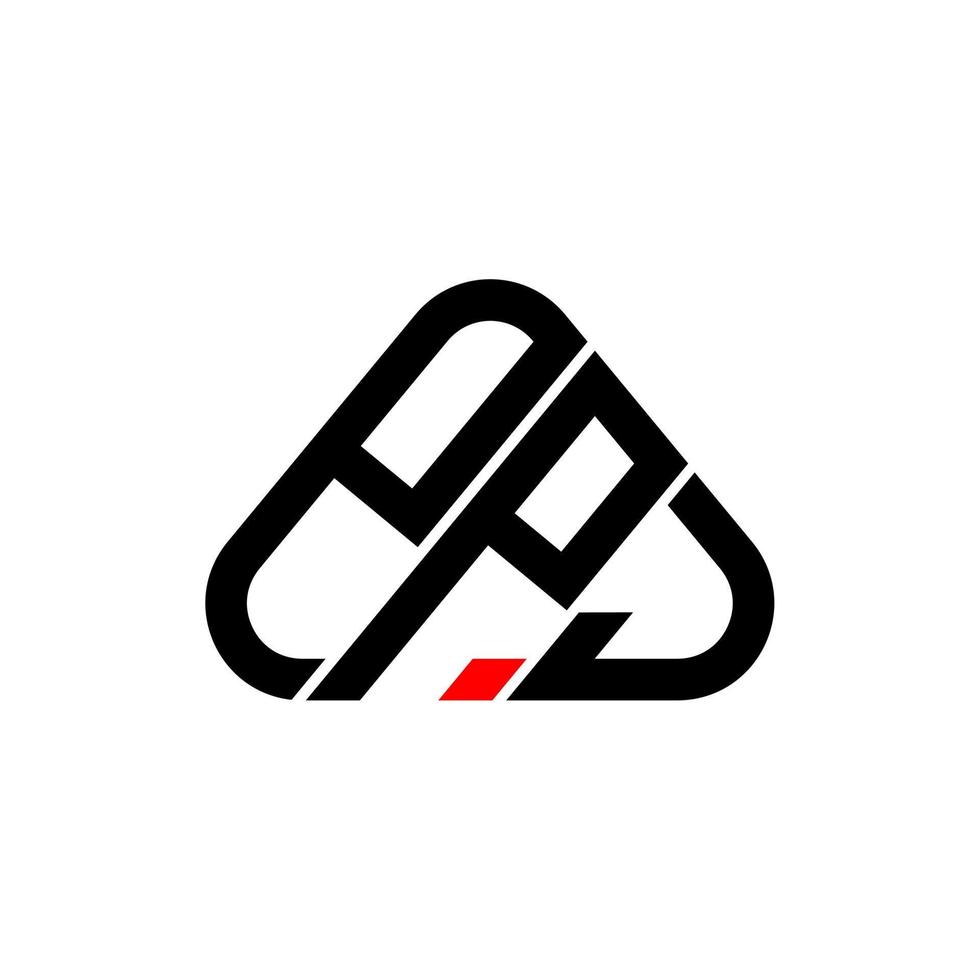 création de logo de lettre ppj avec graphique vectoriel, logo ppj simple et moderne. vecteur