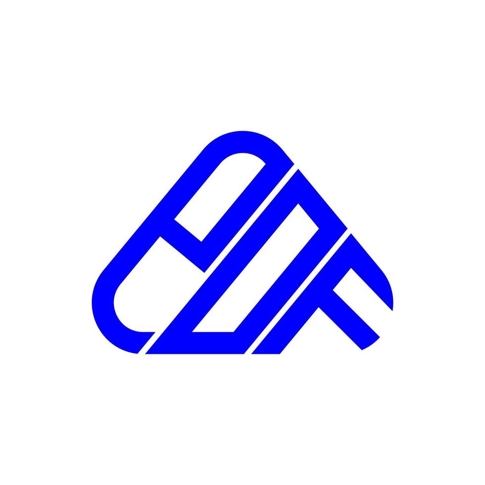 création de logo de lettre pof avec graphique vectoriel, logo pof simple et moderne. vecteur