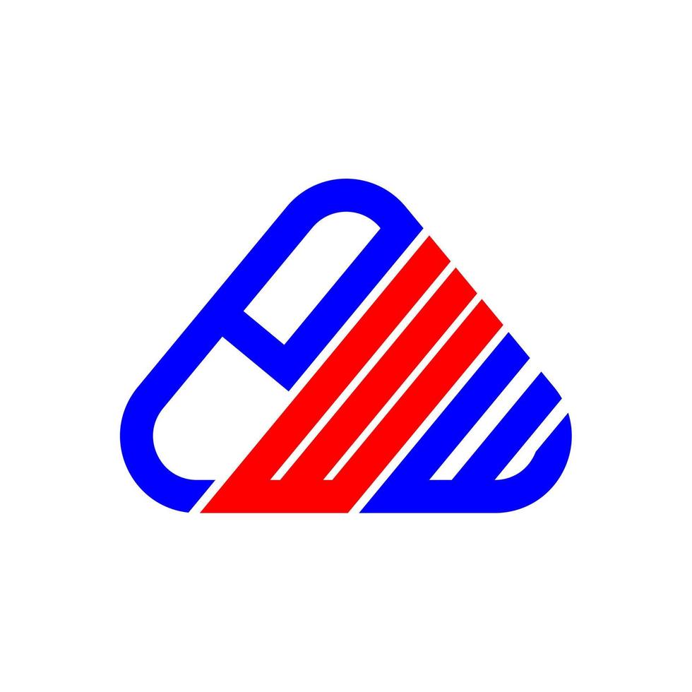 création de logo de lettre pww avec graphique vectoriel, logo pww simple et moderne. vecteur