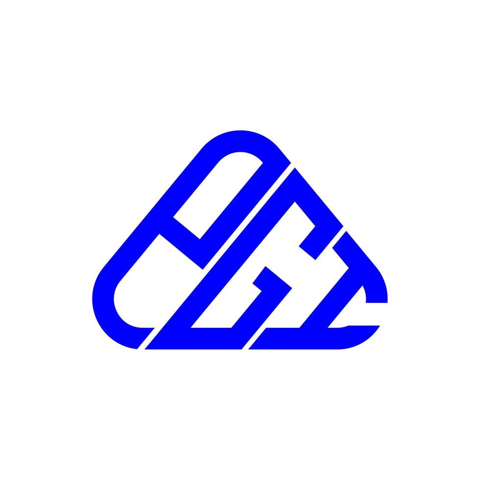 création de logo de lettre pgi avec graphique vectoriel, logo pgi simple et moderne. vecteur
