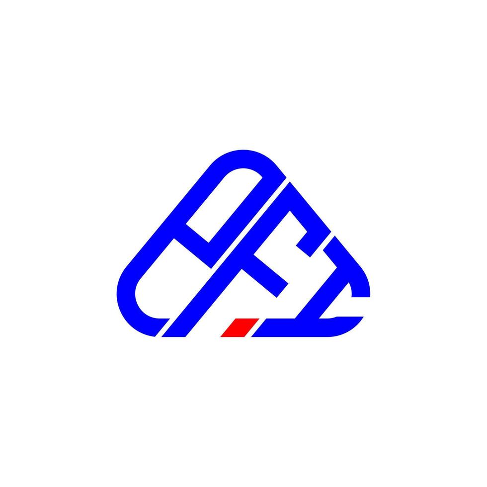 création de logo de lettre pfi avec graphique vectoriel, logo pfi simple et moderne. vecteur